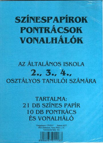 Színes papírok, pontrácsok 2-4.o.