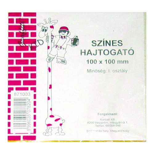 Hajtogatólap színes 10x10 cm