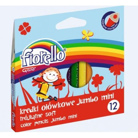 Színes ceruza Fiorello Jumbo mini háromszögletű 12 db/készlet UTOLSÓ KÉSZLET