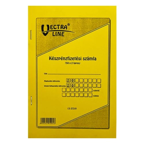 Egyszerűsített készpénzfizetési számlatömb VECTRA-LINE 50x2 álló KIFUTÓ TERMÉK