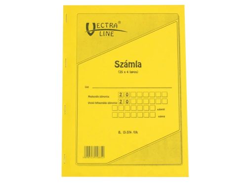 Számlatömb  VECTRA-LINE 25x4 A/4 álló 1 áfás 