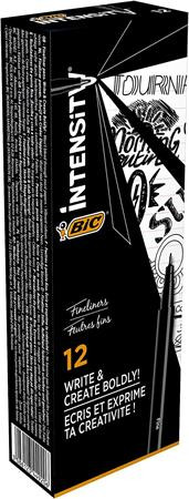 BIC Tűfilc, 0,4 mm, BIC "Intensity", fekete