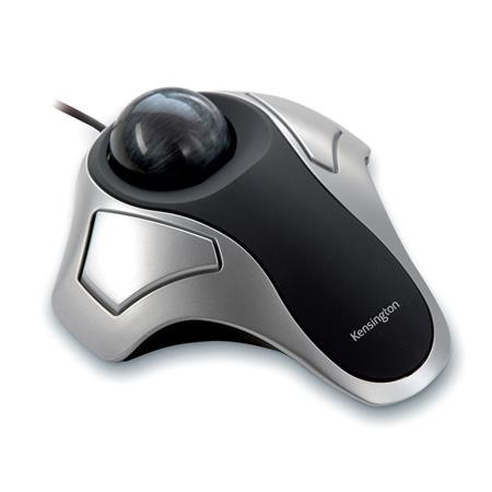 KENSINGTON Egér, trackball, vezetékes, optikai, USB, KENSINGTON "Orbit", ezüst