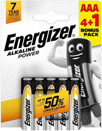 ENERGIZER Elem, AAA mikro, 4+1 db, ENERGIZER "Alkaline Power"