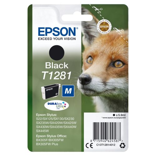 Epson T1281 tintapatron black ORIGINAL 