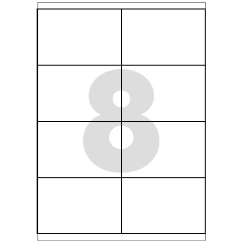 Etikett címke, 97x67,7mm, 100 lap, 8 címke/lap 
