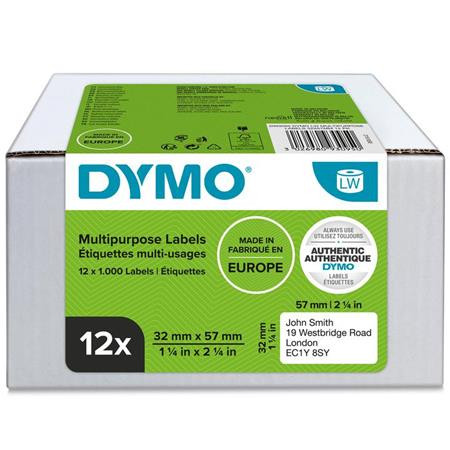 DYMO Etikett, LW nyomtatóhoz, 32x57 mm, 1000 db etikett, DYMO