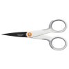 FISKARS Olló, általános, tapadásmentes, 13 cm, FISKARS "MicroTip Titanium", fehér