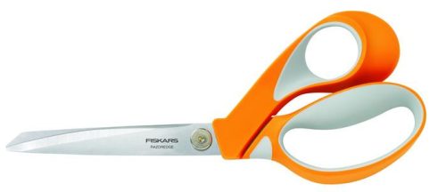 FISKARS Olló, általános, 23 cm, FISKARS "RazorEdge Softgrip", narancssárga