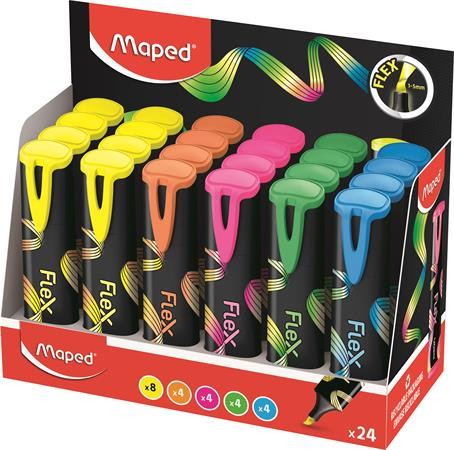 MAPED Szövegkiemelő display, 1-5 mm, MAPED "Fluo Peps Flex", vegyes színek