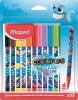 MAPED Filctoll készlet, 2 mm, kimosható, MAPED "Color'Peps Ocean Life", 12 különböző szín