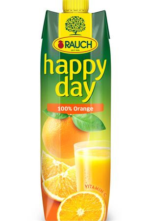 RAUCH Gyümölcslé, 100%, 1 l, RAUCH "Happy day", narancs