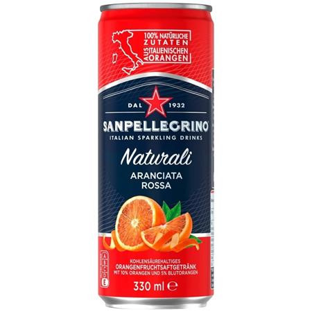 SAN PELLEGRINO Üdítőital, szénsavas, 0,33 l, SAN PELLEGRINO, vérnarancs