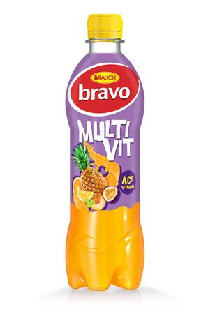 RAUCH Gyümölcsital, 12%, 0,5 l, RAUCH "Bravo", multivitamin