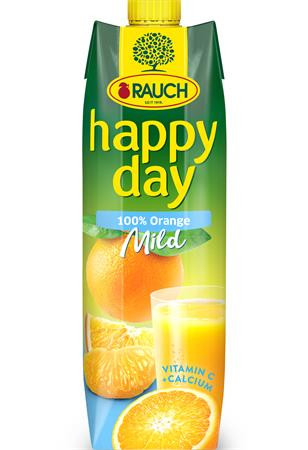 RAUCH Gyümölcslé, 100%, 1l, RAUCH "Happy day", narancs mild C vitaminnal