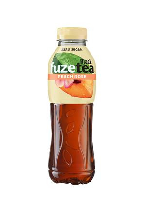 FUZETEA Üdítőital, szénsavmentes, 0,5 l, FUZETEA ZERO, barack-rózsa