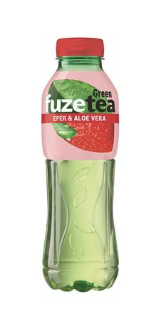 FUZETEA Üdítőital, szénsavmentes, 0,5 l, FUZETEA, zöld tea eper-aloevera