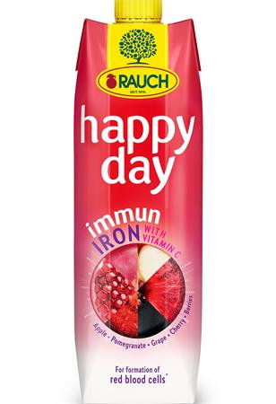 RAUCH Gyümölcslé, 55%, 1l, RAUCH "Happy day", Immun Iron