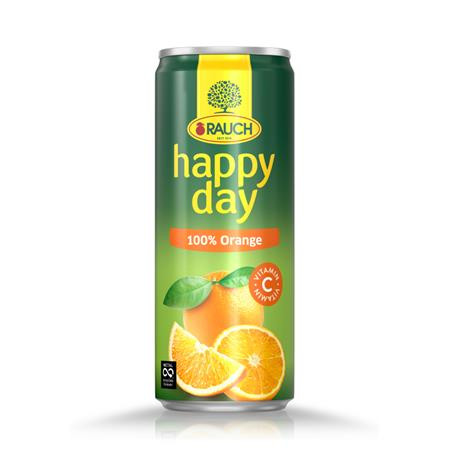 RAUCH Gyümölcslé, 100%, 0,33 l, dobozos, RAUCH "Happy day", Orange