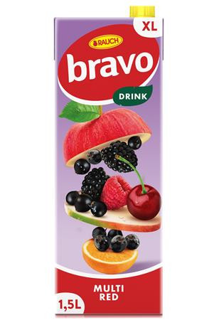 RAUCH Gyümölcsital, 12%, 1,5 l, RAUCH "Bravo", piros multivitamin