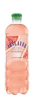 VÖSLAUER Ásványvíz, ízesített, VÖSLAUER "Balance Juicy", 0,75 l, pink grapefruit