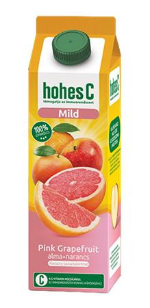 HOHES C Gyümölcslé, 100%, 1 l, HOHES C "Mild Juice", pink grapefruit-alma-narancs