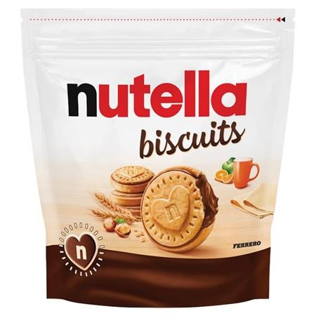 NUTELLA Keksz, 304 g, NUTELLA "Biscuit", kakaós mogyorókrémmel töltve