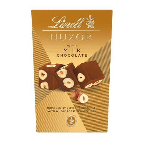 LINDT Desszert, 150 g, LINDT "Nuxor", mogyorós tejcsokoládé praliné