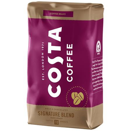 COSTA Kávé, sötét pörkölésű, szemes, 1000 g, COSTA "Signature Blend"