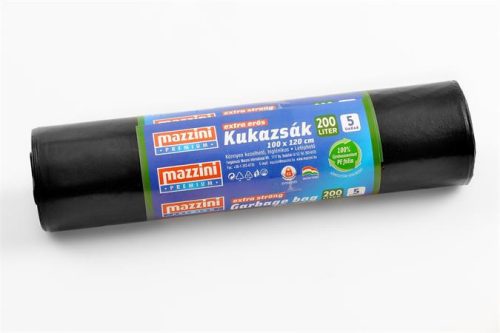 MAZZINI Nagykukazsák, extra erős, 200 l, 5 db, 100x120 cm, MAZZINI "Premium"