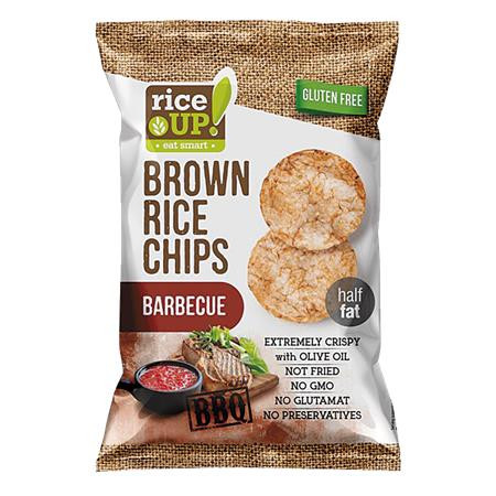 RICE UP Barnarizs chips, 60 g, RICE UP, barbecue