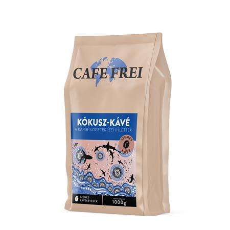 CAFE FREI Kávé, pörkölt, szemes, 1000 g, CAFE FREI "Karib-szigetek", kókuszos