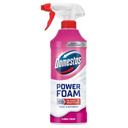 DOMESTOS WC- és fürdőszoba tisztító hab, 435 ml, DOMESTOS "Power Foam", Floral Fresh