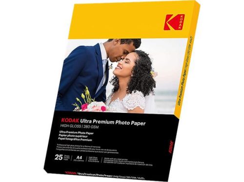 KODAK Fotópapír, tintasugaras, A4, 280 g, fényes, KODAK "Fine Art"