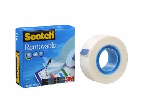 3M SCOTCH Ragasztószalag, 19 mm x 33 m, eltávolítható, 3M SCOTCH "Magic Tape 811"