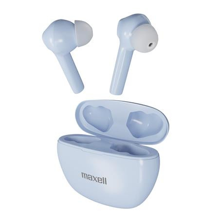 MAXELL Fülhallgató, vezeték nélküli, Bluetooth 5.3, mikrofonnal, MAXELL "Dynamic+", világoskék