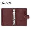 FILOFAX Kalendárium, gyűrűs, betétlapokkal, personal méret, FILOFAX "Norfolk", bordó