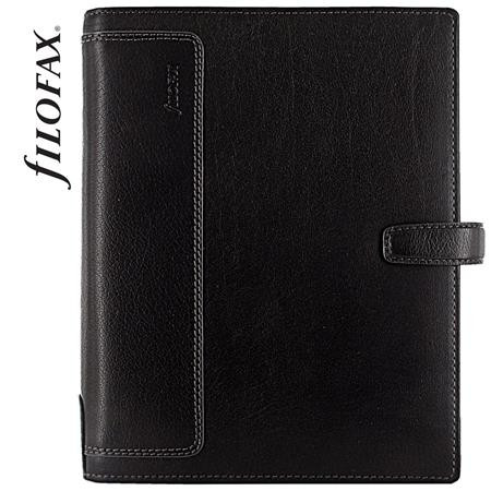 FILOFAX Kalendárium, gyűrűs, betétlapokkal, A5 méret, FILOFAX, "Holborn", fekete