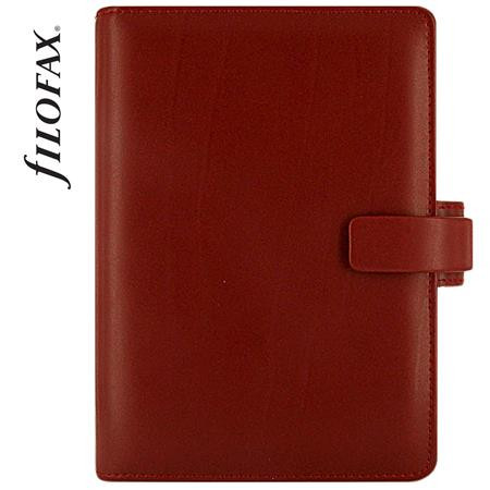 FILOFAX Kalendárium, gyűrűs, betétlapokkal, personal méret, FILOFAX "Metropol", vörös