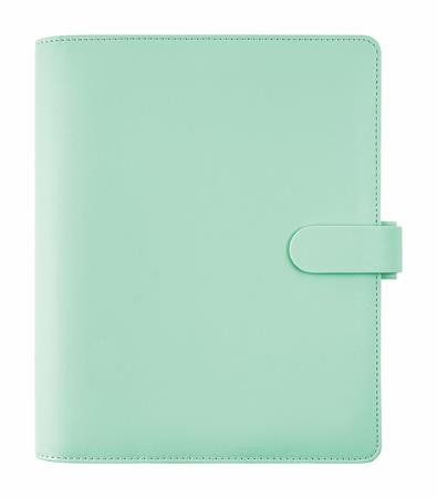 FILOFAX Kalendárium, gyűrűs, betétlapokkal, A5 méret, FILOFAX "Saffiano", menta