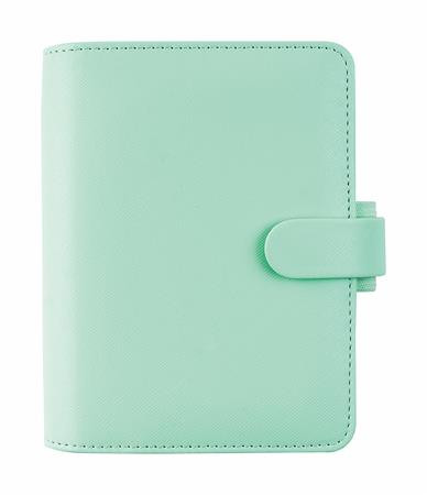 FILOFAX Kalendárium, gyűrűs, betétlapokkal, pocket méret, FILOFAX "Saffiano", menta