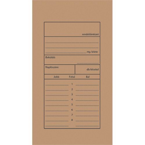 Fogászati röntgentasak 82x125 mm+12 mm klapni