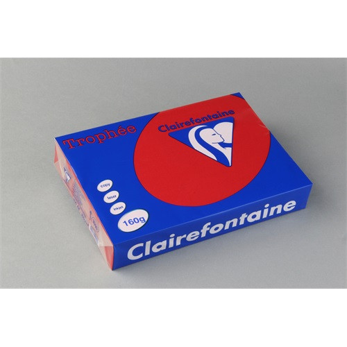 Másolópapír színes Clairefontaine Trophée A/4 160g intenzív vörös 250 ív/csomag (1016)