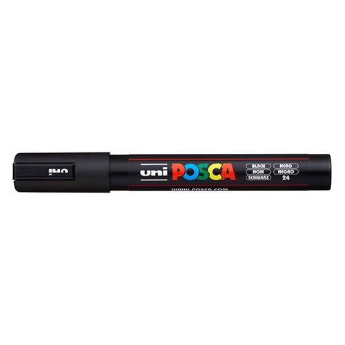 Marker Uni dekor Posca PC-5M Fekete 1,8-2,2 mm