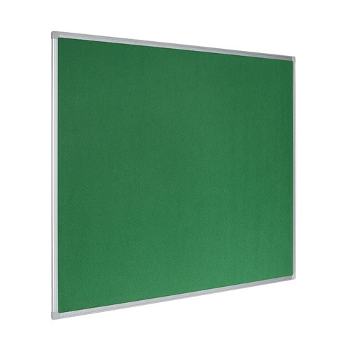 Üzenőtábla Bi-Office aluminium keretes 90x60 cm tűzhető textil zöld felülettel, újrahasznosított