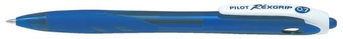 PILOT Golyóstoll, 0,27 mm, nyomógombos, PILOT "Rexgrip", kék
