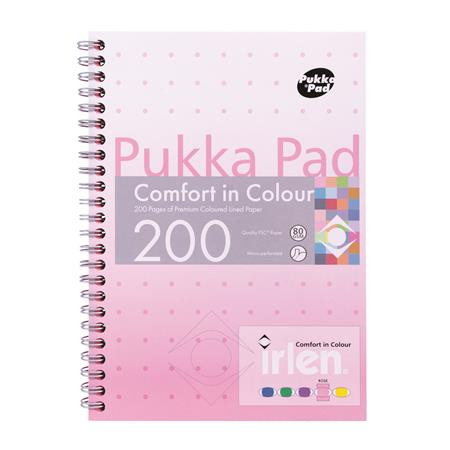 PUKKA PAD Spirálfüzet, A5, vonalas, 100 lap, PUKKA PAD "Irlen Jotta Rose"