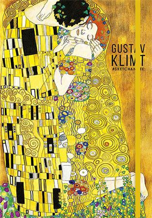 SHKOLYARYK Skiccfüzet, A5, pontrácsos, 80 lap, keményfedeles, SHKOLYARYK, "Klimt&Van Gogh", vegyes