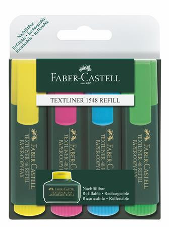 FABER-CASTELL Szövegkiemelő készlet, 1-5 mm, FABER-CASTELL, "Textliner 48", 4 különböző szín