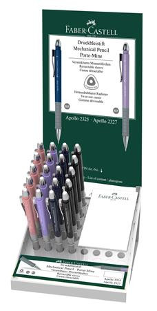 FABER-CASTELL Nyomósirón display, 0,5 mm, FABER-CASTELL "Apollo", pasztell színek